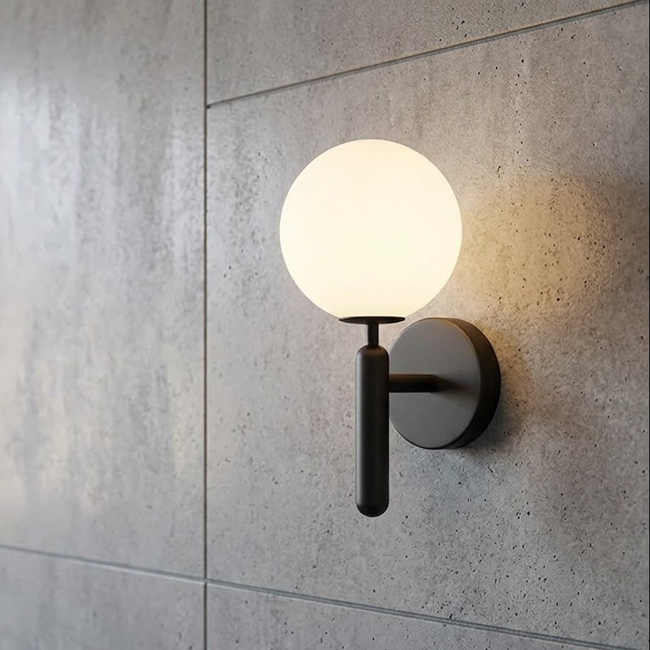 Orb Wall Sconce — Nordic Glass Ball LED Plug-In Wall Light