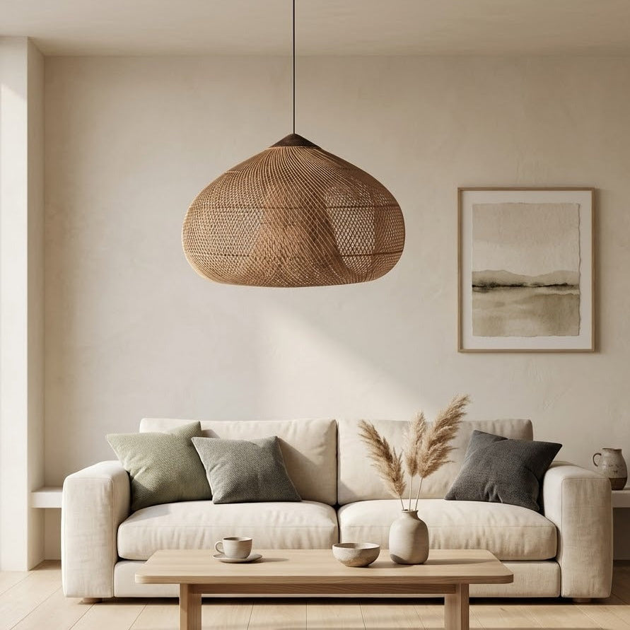 Nordic Rattan Pendant Light | 3 Colors | Qonforta