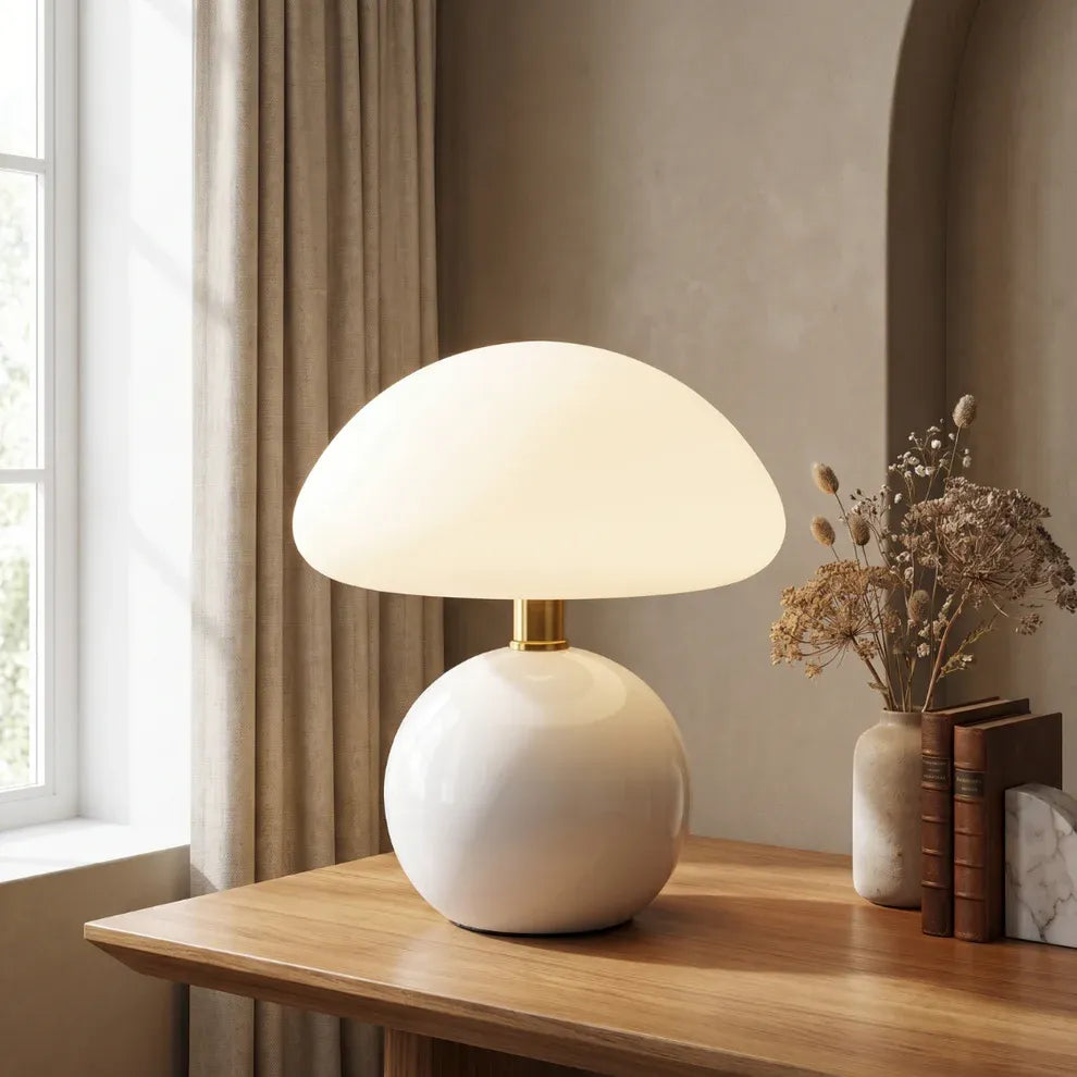 Mushroom Ceramic Table Lamp | 6 Colors | Qonforta