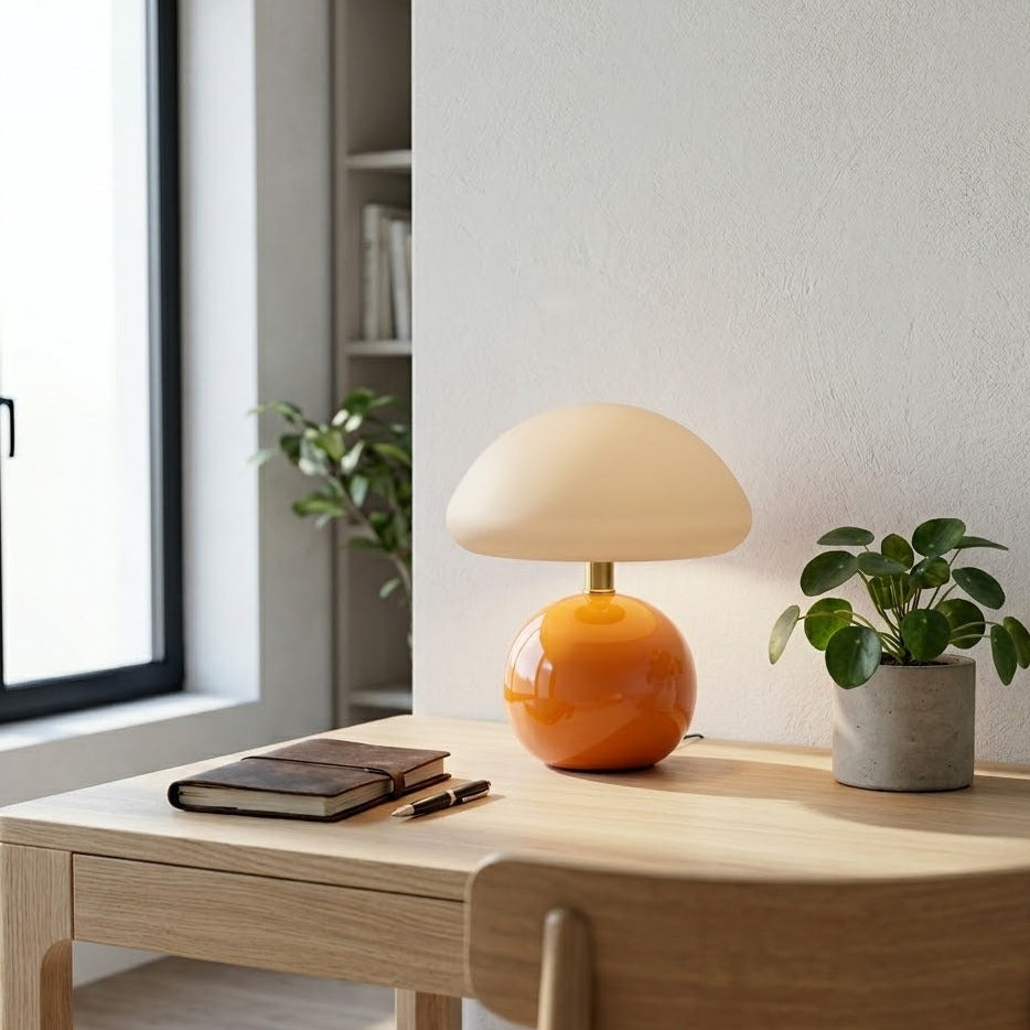 Mushroom Ceramic Table Lamp | 6 Colors | Qonforta