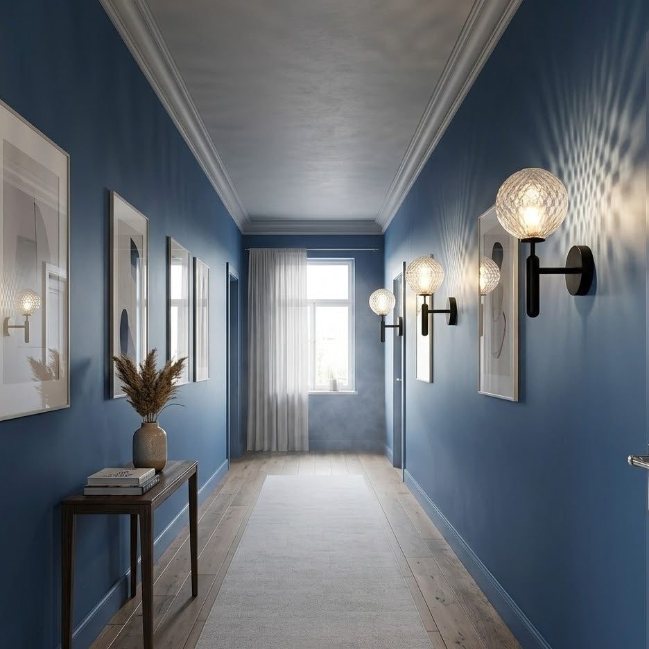 Orb Wall Sconce — Nordic Glass Ball LED Plug-In Wall Light