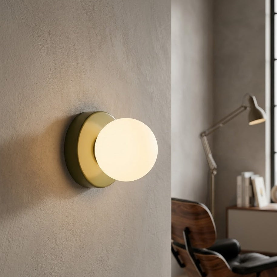 Nordic Ball Glass LED Wall Sconce | 4 Colors | Qonforta