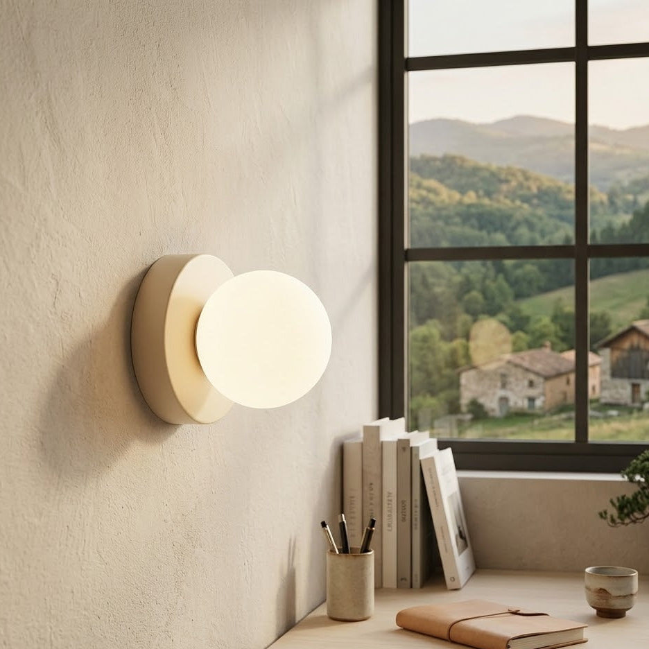 Nordic Ball Glass LED Wall Sconce | 4 Colors | Qonforta