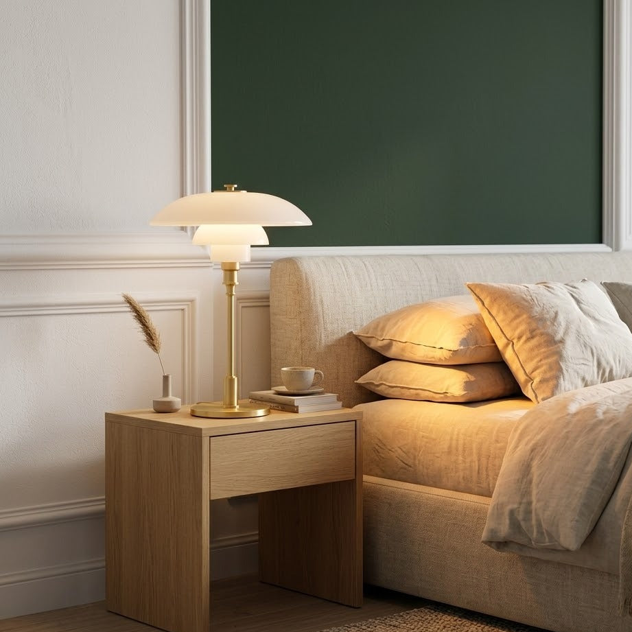 Nordic Glow Glass Table Lamp | 4 Colors | Qonforta