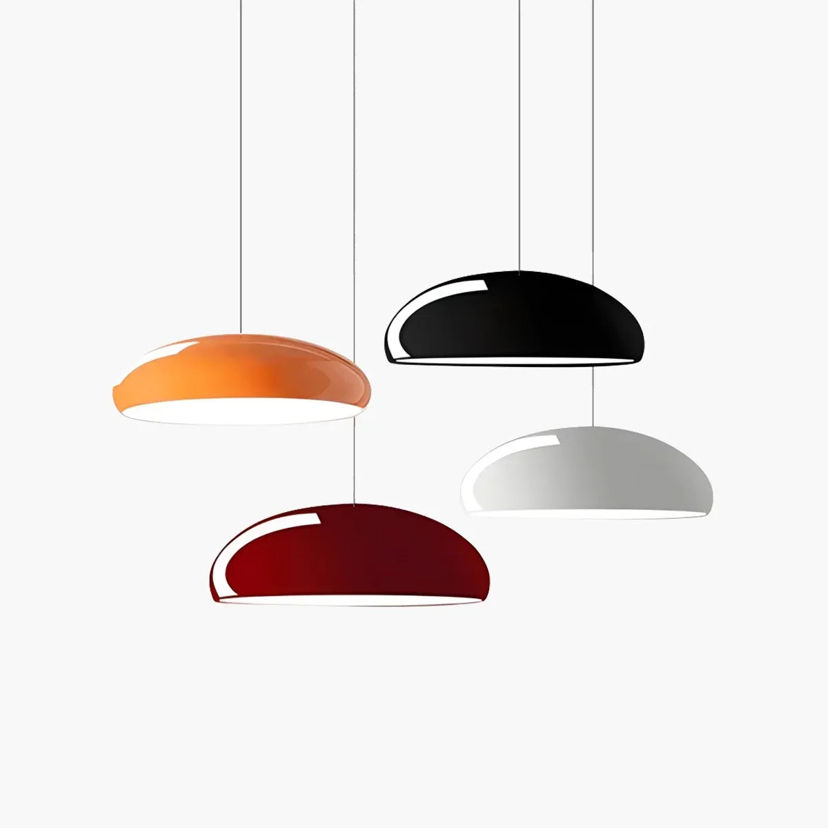 ArcDeco Dome Pendant Light | 4 Colors, 3 Sizes, Dimmable LED | Qonforta