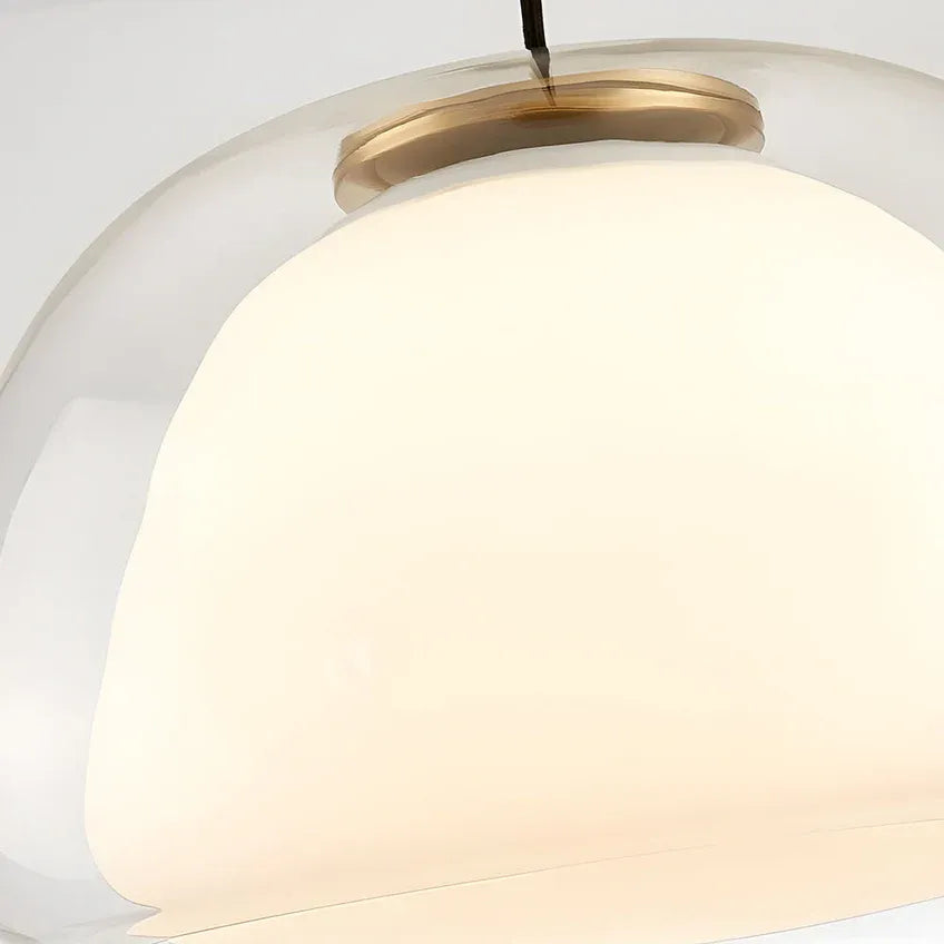 Milk Glass Jelly Pendant Light | 2 Sizes & 3 Colors | Qonforta
