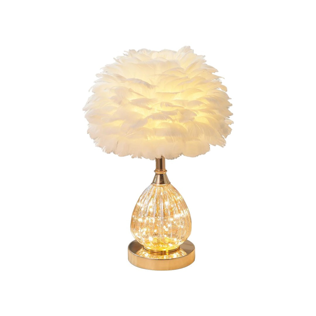 PlumeLux — Nordic Feather Table Lamp