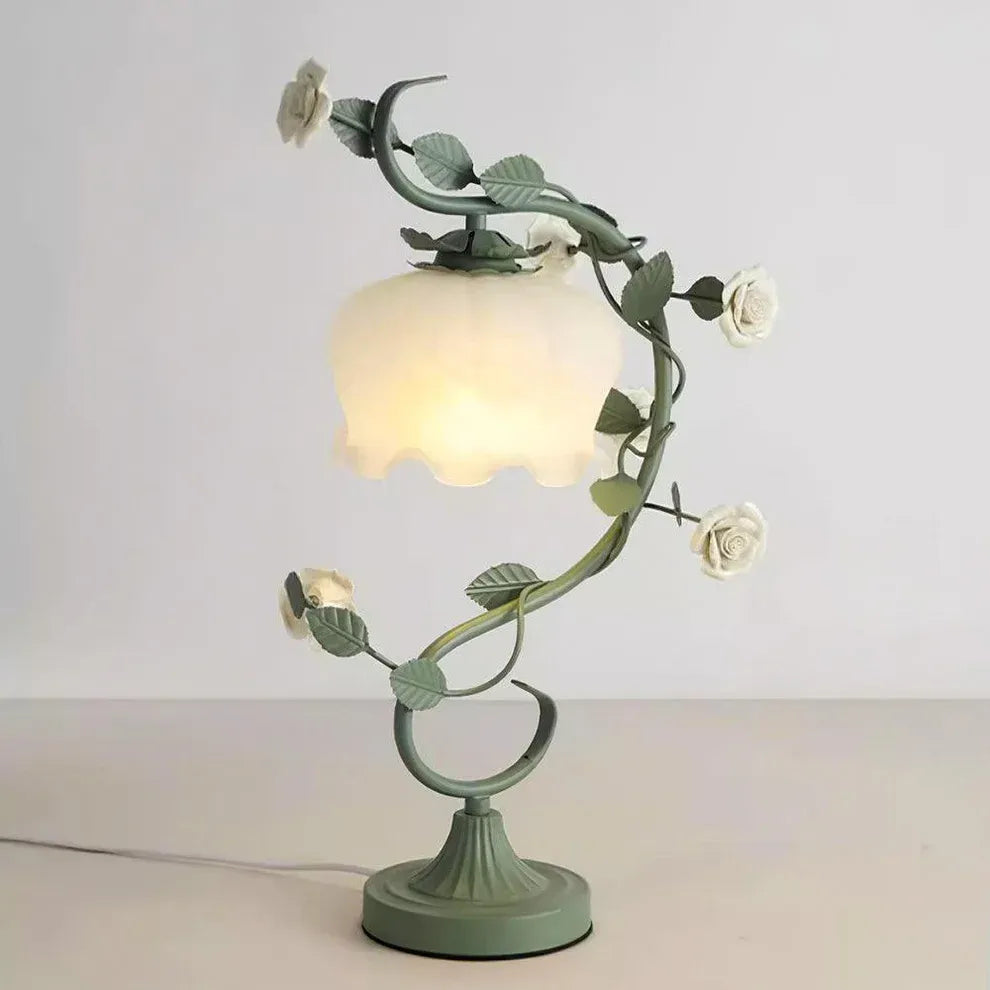 Blooming Glass Flower Table Lamp | 2 Colors | Qonforta