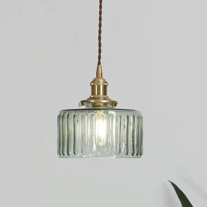 Vintage Minimalist Glass Pendant Light | 2 Colors | Qonforta