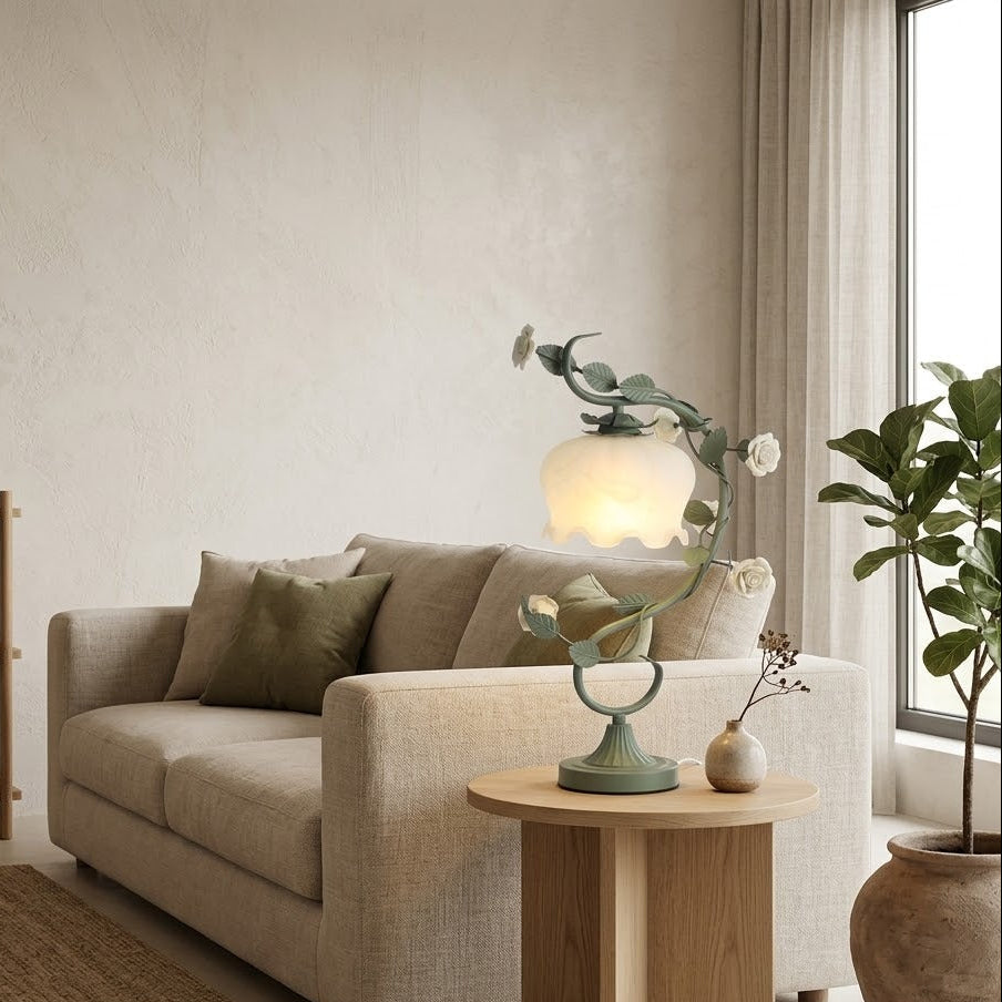 Blooming Glass Flower Table Lamp | 2 Colors | Qonforta