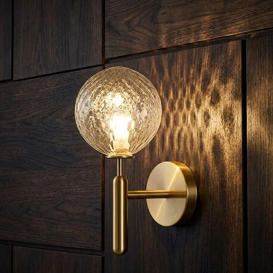Orb Wall Sconce — Nordic Glass Ball LED Plug-In Wall Light