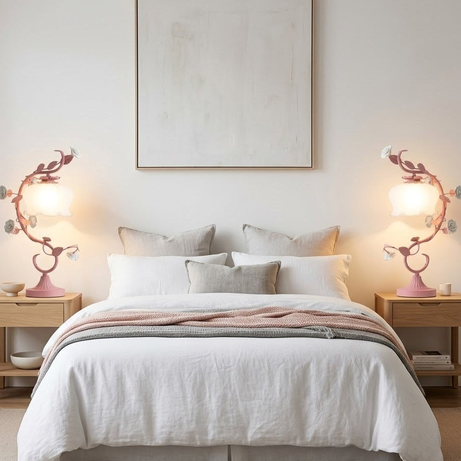 Blooming Glass Flower Table Lamp | 2 Colors | Qonforta