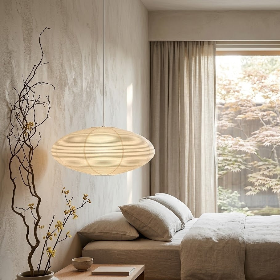 Mulberry Paper Pendant Light | 2 Sizes | Japandi | Qonforta