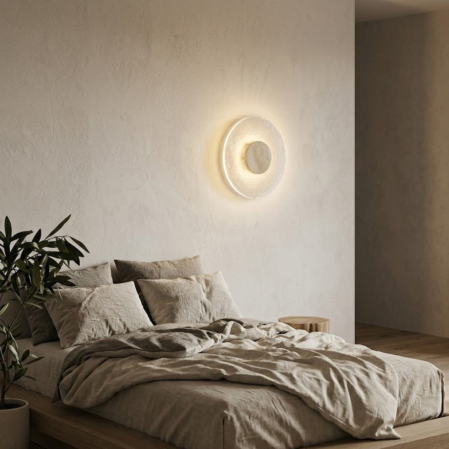 Travertine Acrylic Wall Light | Warm | Qonforta