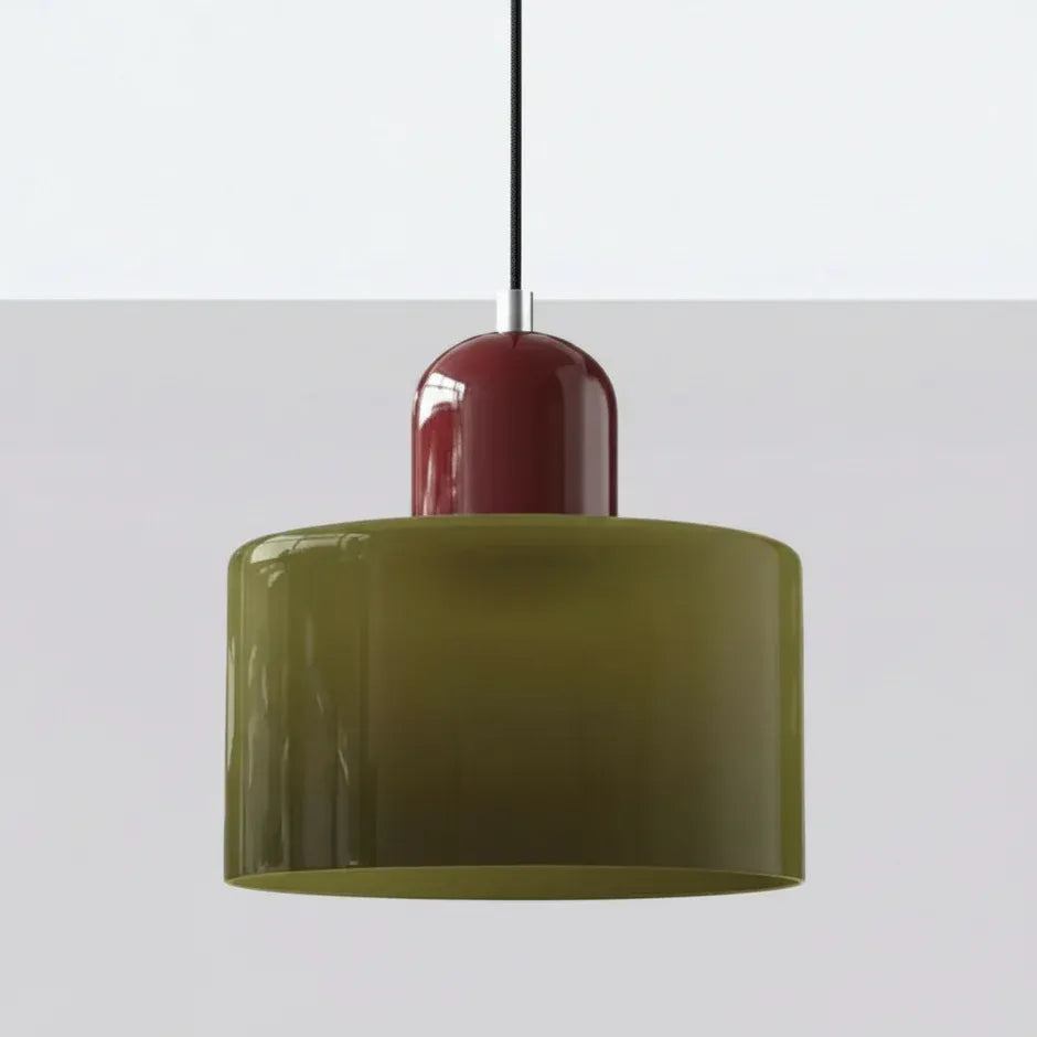 Nordic Circular Glass Pendant Light | 4 Colors | Qonforta