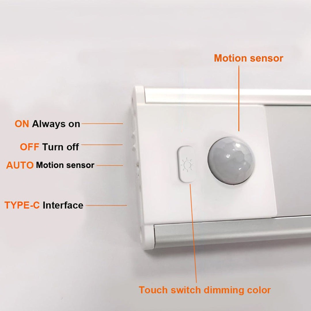 Motion Sensor Under Cabinet Light | USB Rechargeable, 3 Sizes | Qonforta