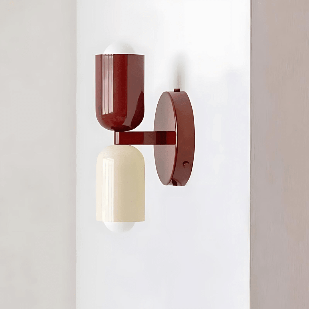 Metal Wall Sconce 2-Light Macaron – 13 Color Combos | Qonforta