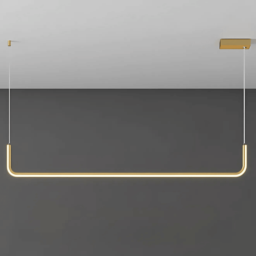 Dumont Linear LED Pendant Light for Kitchen Island | Qonforta, Gold