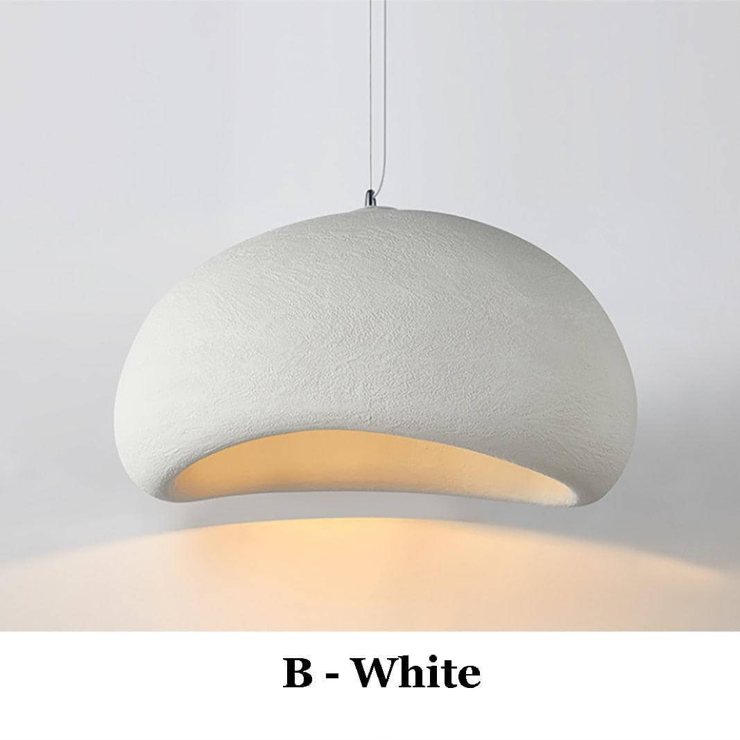 Ginza wabi sabi pendant light in White, Style B, rounder dome