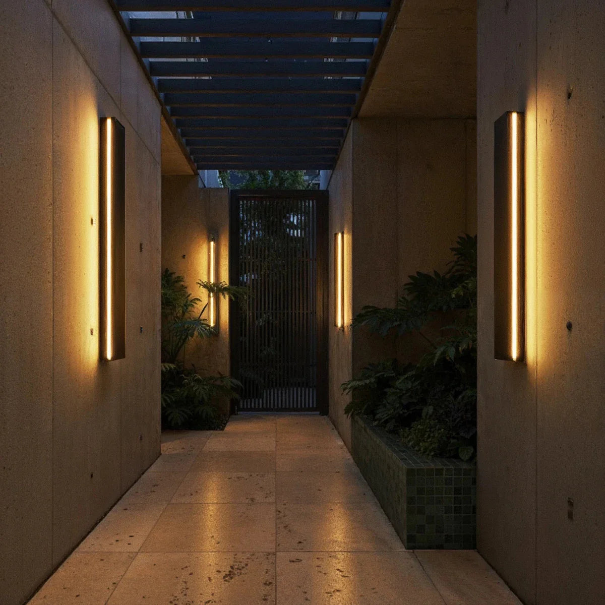 Aluminum Linear Outdoor Wall Light Dimmable – 7 Sizes | Qonforta