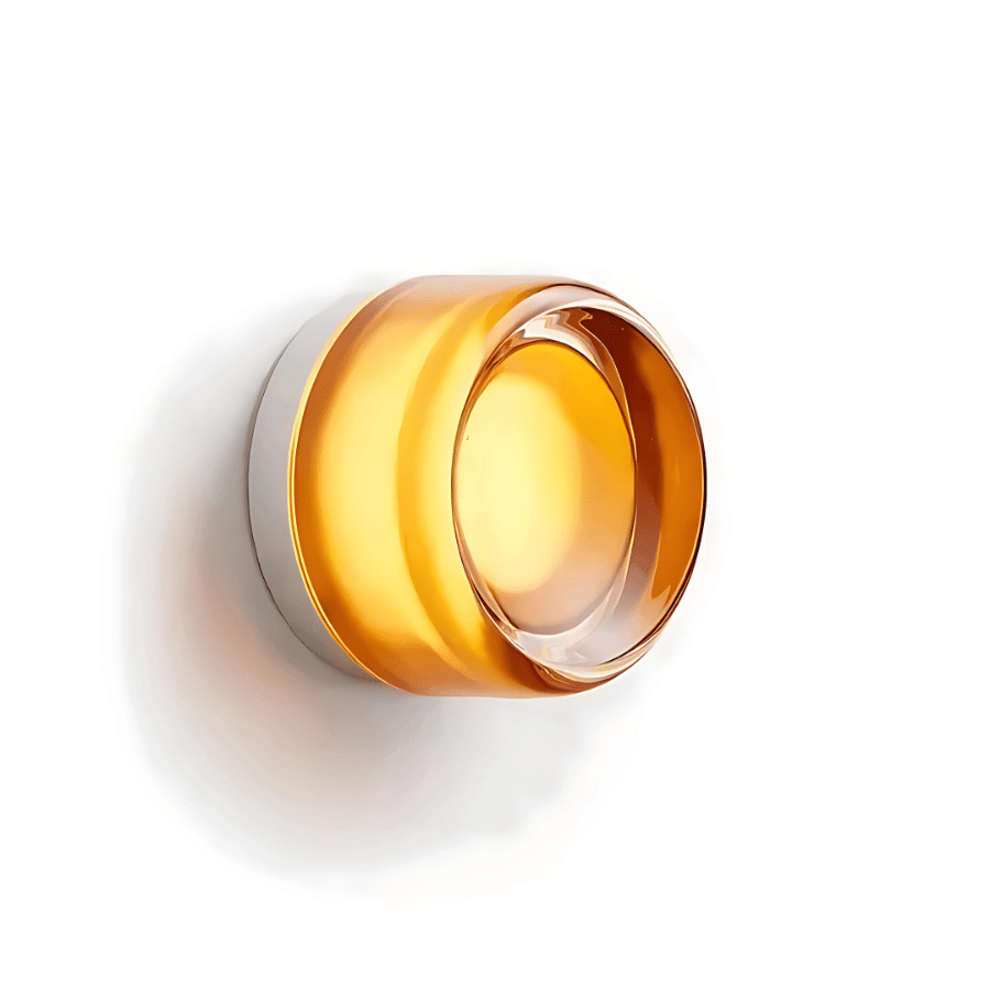 Orange Hera wall sconce Style B seen from the side