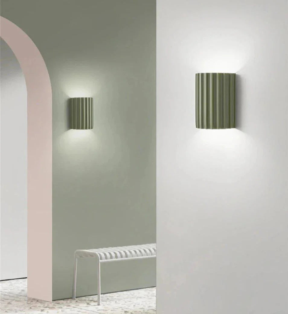 Resin Wall Sconce 2-Light Up Down Knob Switch – 4 Colors | Qonforta