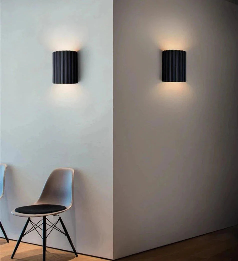 Resin Wall Sconce 2-Light Up Down Knob Switch – 4 Colors | Qonforta