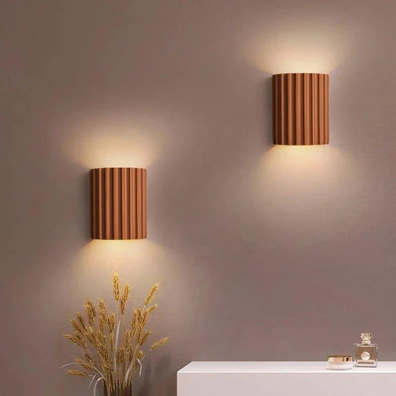 Resin Wall Sconce 2-Light Up Down Knob Switch – 4 Colors | Qonforta