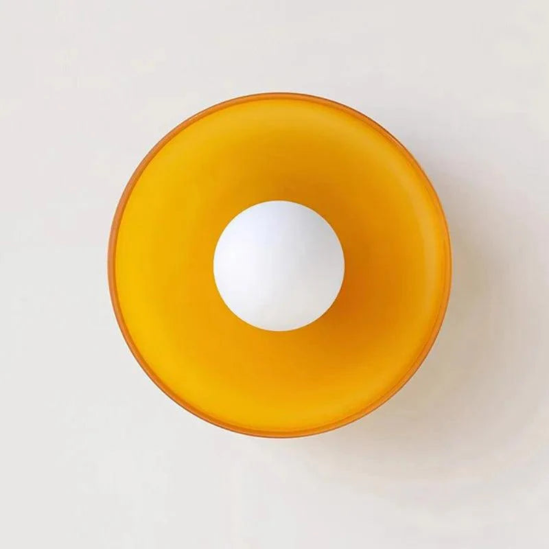 Glass Flush Mount Ceiling Light – 3 Colors, 2 Sizes | Qonforta