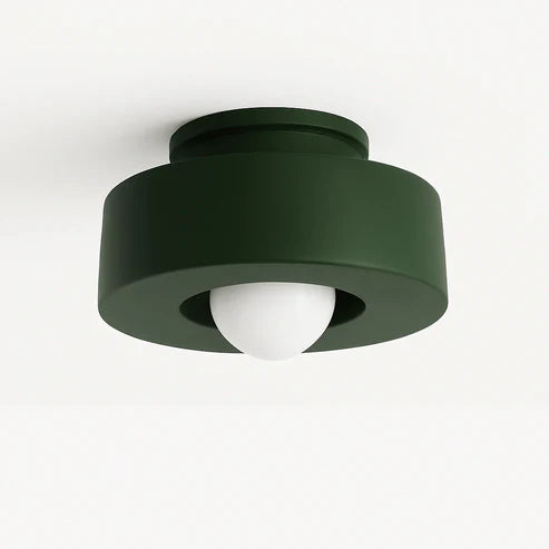 Drum Flush Mount Ceiling Light Globe | 3 Colors | Qonforta