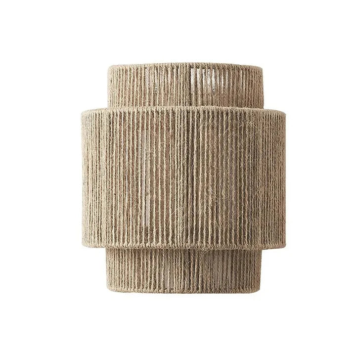 Rattan Rope Wall Sconce | Japandi Boho | E27 LED | Qonforta