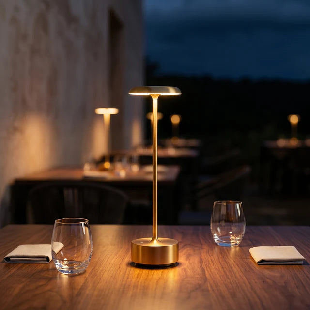 Cordless Table Lamp Rechargeable Dimmable – Gold Silver Black | Qonforta