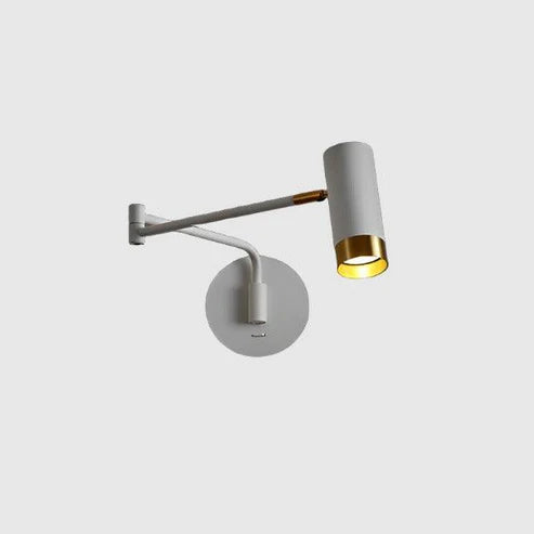Spotlight Wall Sconce 360° Adjustable Dimmable Arm – White & Black | Qonforta