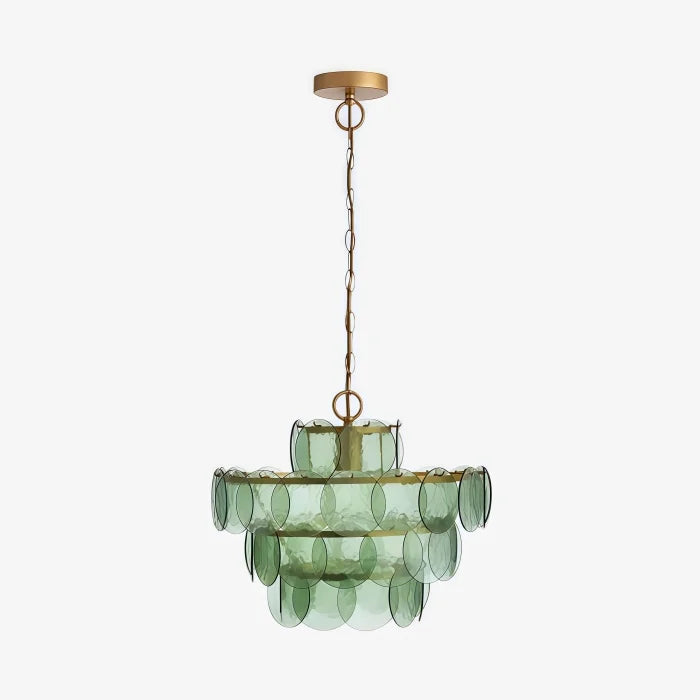 Amber Glass Disc Pendant Light | 2 Sizes & Colors | Qonforta