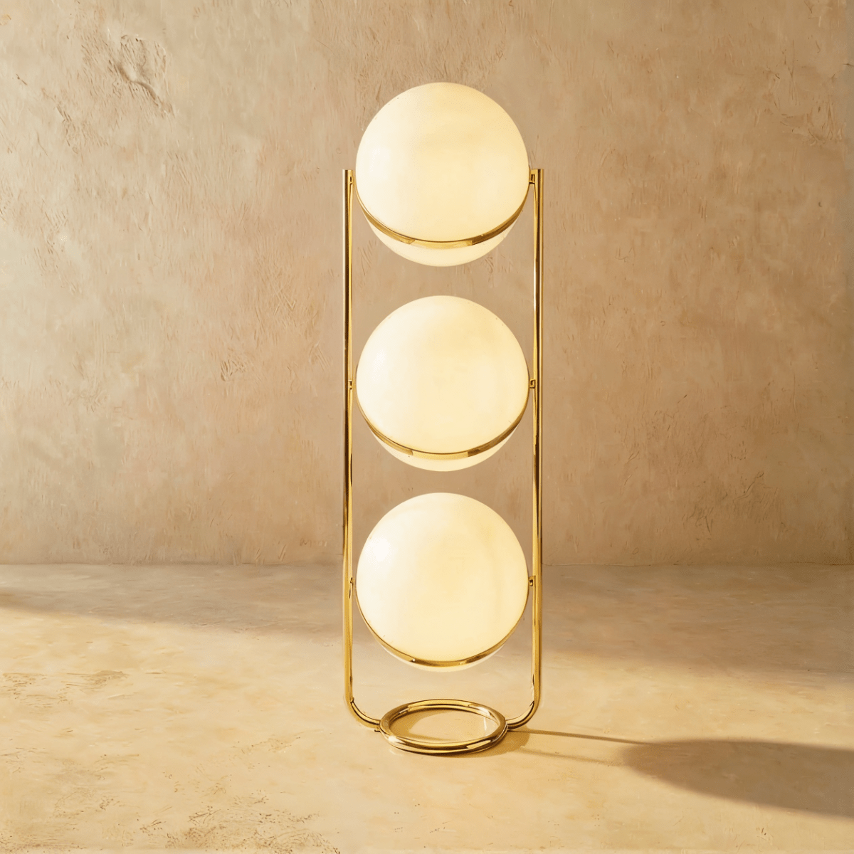 Steel Tiered Floor Lamp LED – Silver, Brass, Vintage | Qonforta