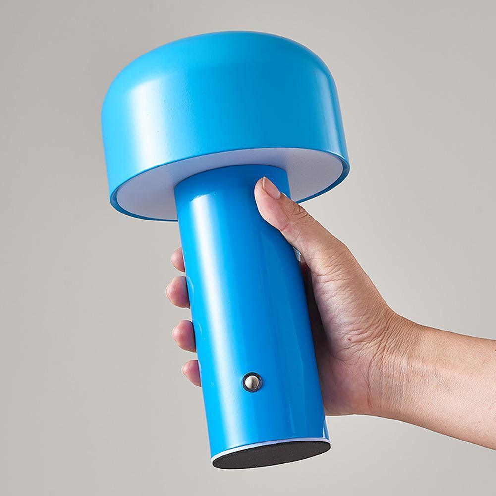 Retro Italian mushroom portable table lamp product view on a light neutral surface