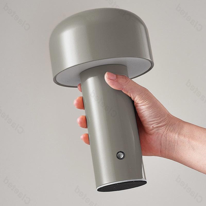 Retro Italian mushroom portable table lamp rear view of the piece