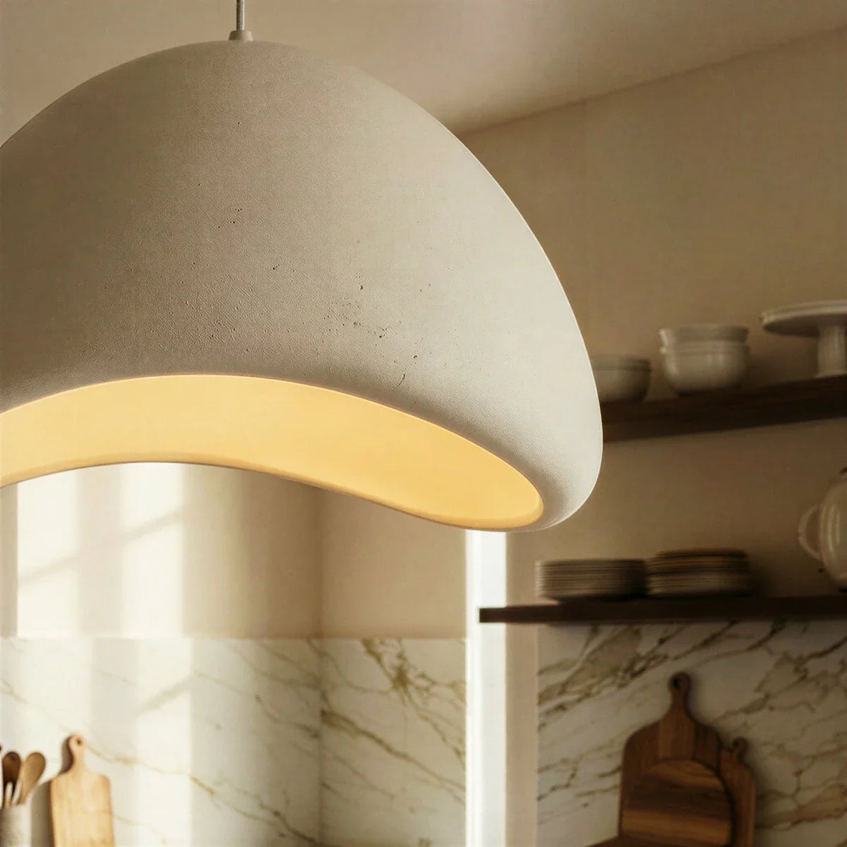 Sculpted Resin Cloud Pendant Light – Dimmable, 6 Sizes | Qonfortav
