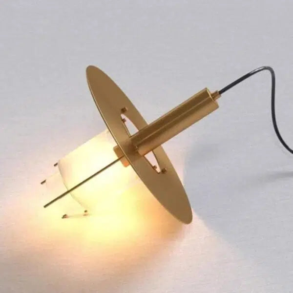 Gold Pendant Light Mid-Century Modern Glass Globe – Brass | Qonforta