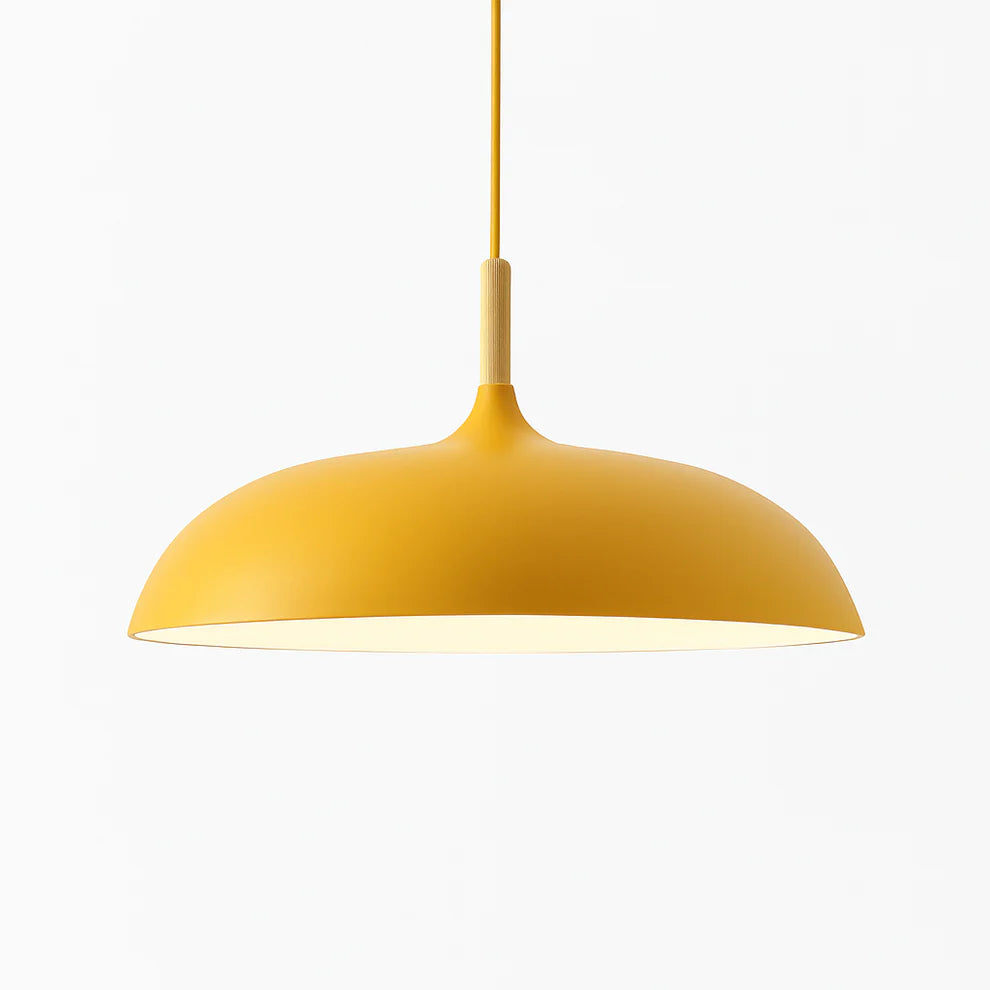 DomeWood Metal Pendant Light | 7 Colors, 4 Sizes | Qonforta