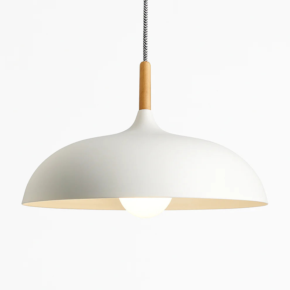 DomeWood Metal Pendant Light | 7 Colors, 4 Sizes | Qonforta