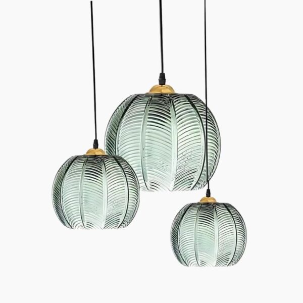 Blown Glass Pendant Light Scandinavian Globe – Green | Qonforta