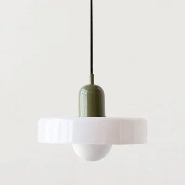 Glass Pendant Light Scandinavian Dome – Red, Beige, Pink, Green | Qonforta