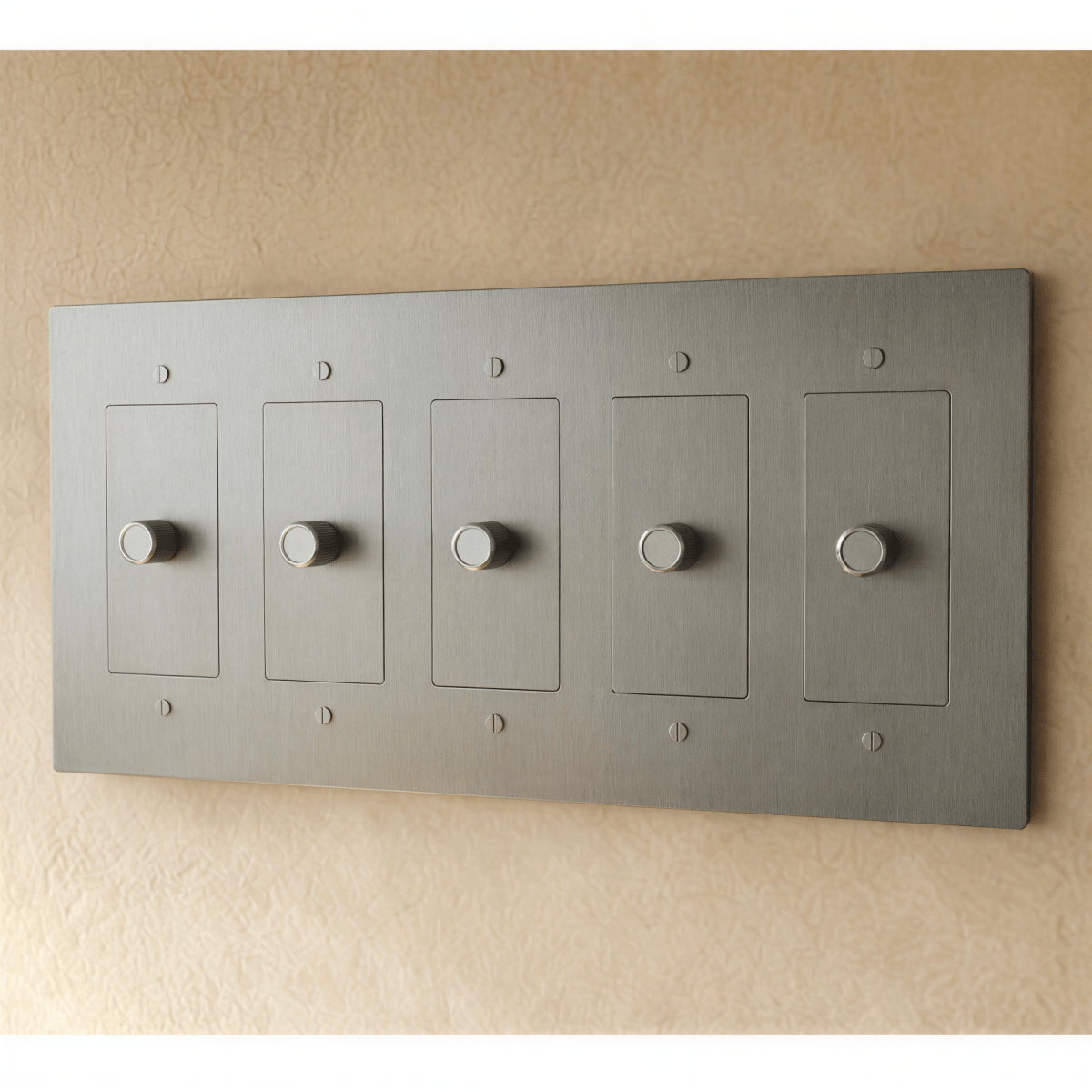 Solid Brass Dimmer Switch Knurled Grip – 7 Finishes | Qonforta