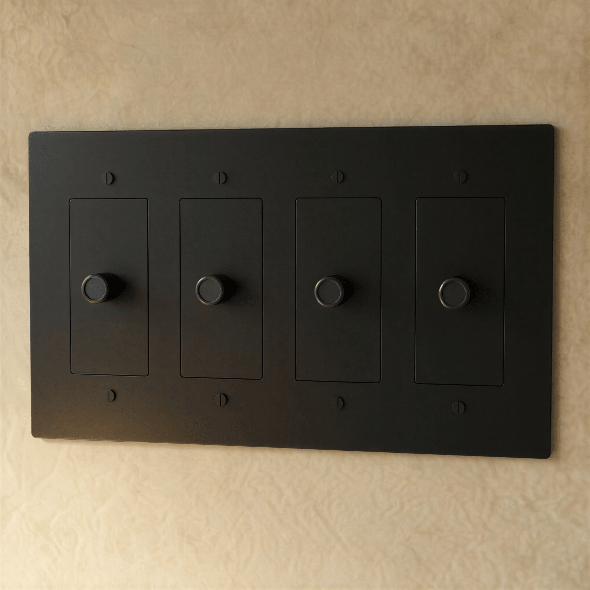 Solid Brass Dimmer Switch Knurled Grip – 7 Finishes | Qonforta