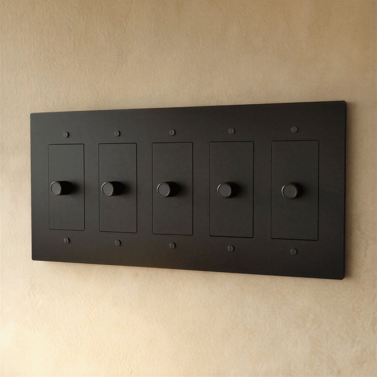 Solid Brass Dimmer Switch Knurled Grip – 7 Finishes | Qonforta