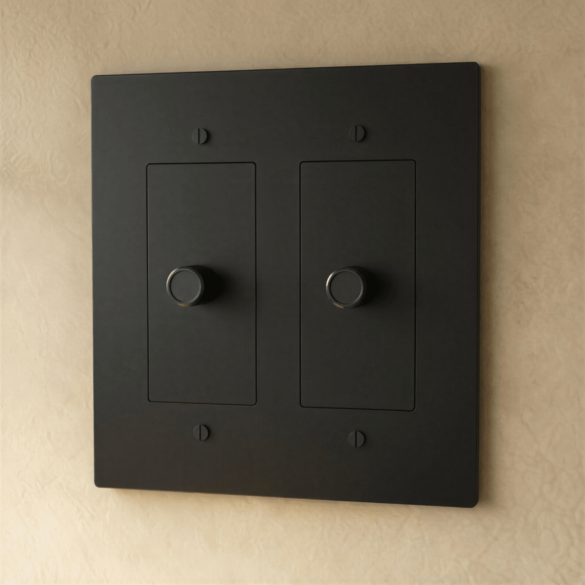 Solid Brass Dimmer Switch Knurled Grip – 7 Finishes | Qonforta