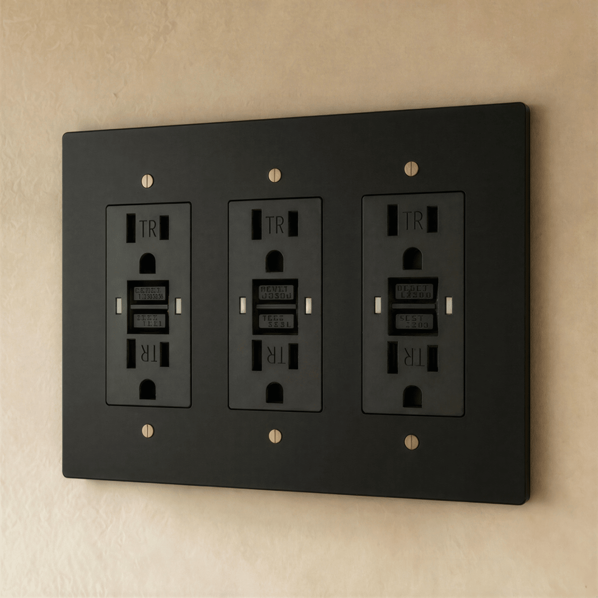 Solid Brass Wall Outlet USB-C GFCI – 7 Finishes | Qonforta
