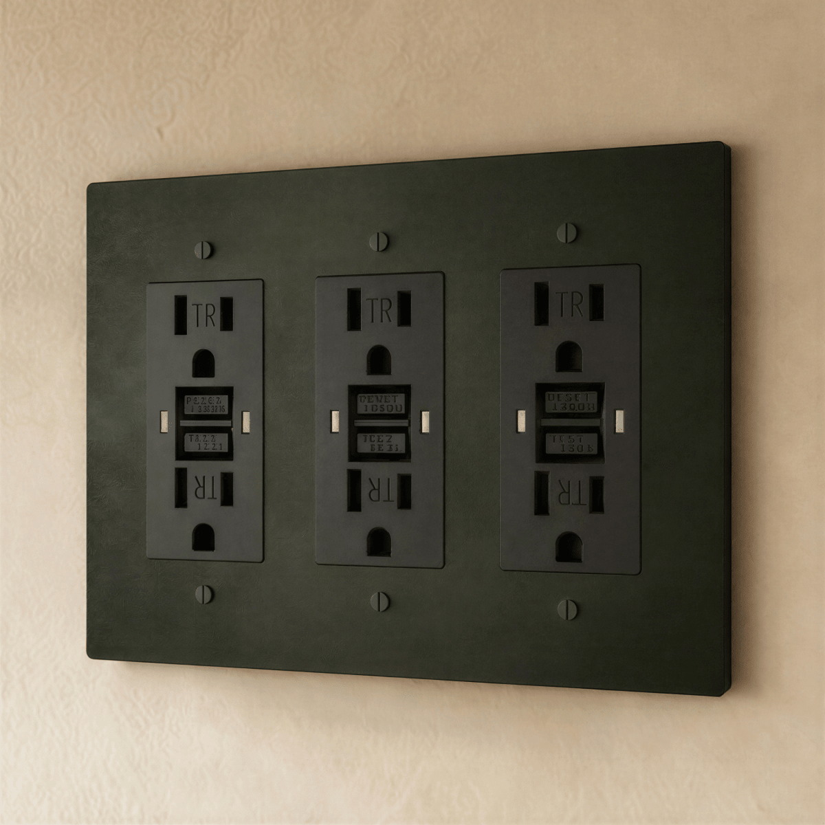 Solid Brass Wall Outlet USB-C GFCI – 7 Finishes | Qonforta
