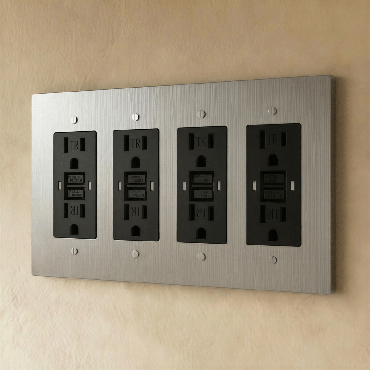 Solid Brass Wall Outlet USB-C GFCI – 7 Finishes | Qonforta